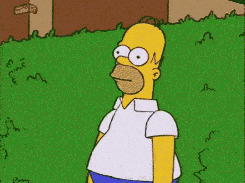 gif homer in bushes