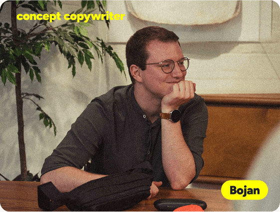 Bojan, concept copywriter bij eqip