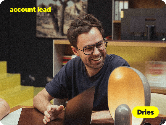 Dries Reynders, account lead en founder van eqip agency